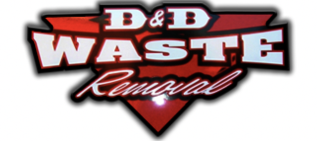 D and D Waste Removal Logo in White and Red Color