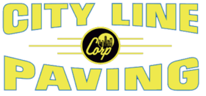 City Line Corp Paving logo in Yellow Color