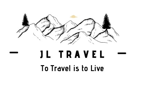JL Travel Logo in Black Color on a White Background