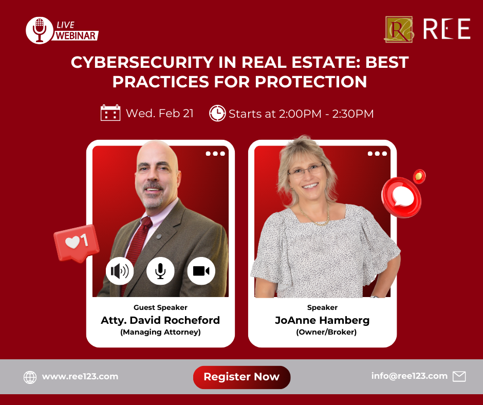 Exciting Webinar Alert: Cybersecurity and Real Estate - Featuring Attorney David Rocheford!