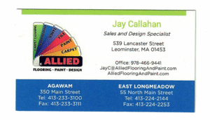 Allied Flooring & Paint business card