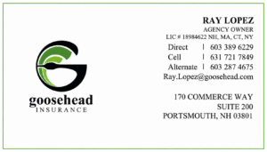 Goosehead Insurance business card