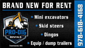 Pro-Dig Rentals business card